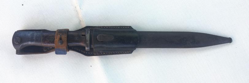 K98 Combat Bayonet with Leather Frog