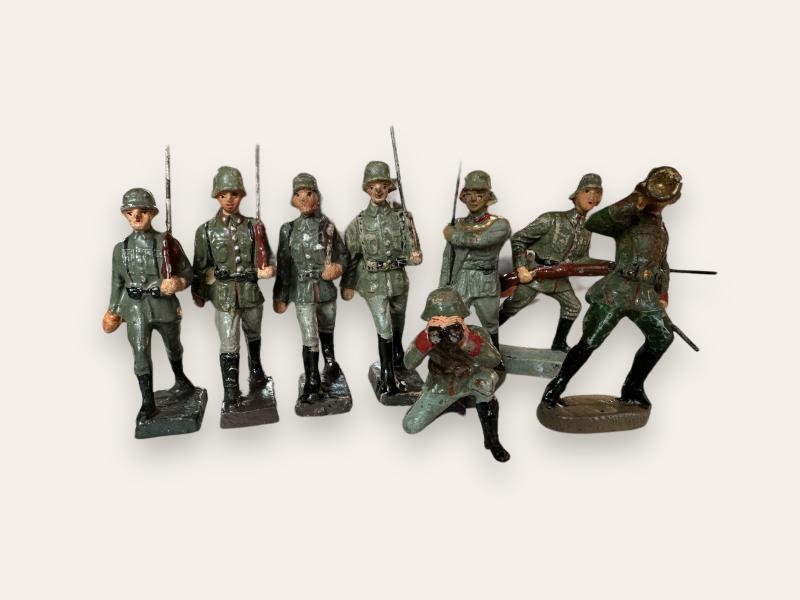 8x German WWII Toy Soldiers