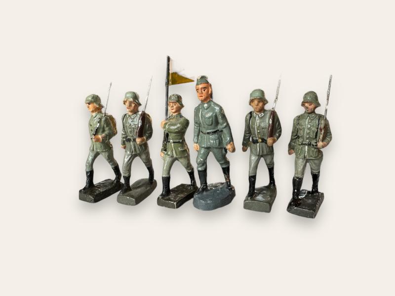 6x German WWII Toy Soldiers