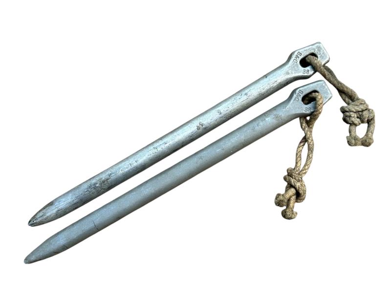 2x Tent Pegs marked 'S&C 38'