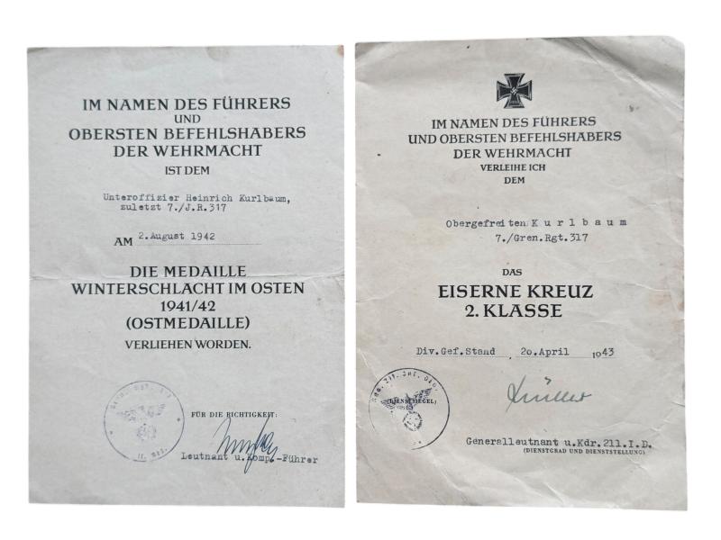 Grouping - Feldwebel Heinrich Kurlbaum